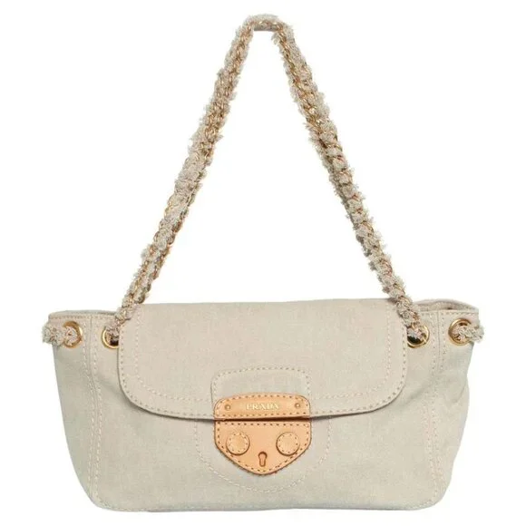 Prada denim Tan Shoulder Bag - Picture 1 of 13